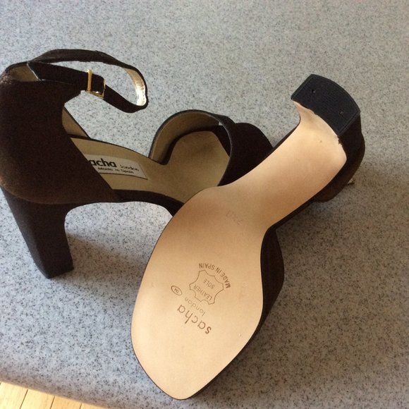 Woman Shoes with open toe by SASHA London, Made in SPAIN, Size 7.5 - Picture 3 of 6